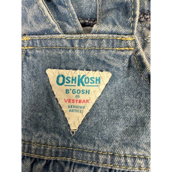 Oshkosh Vintage Vestbak Denim Bubble Romper Medium Wash Size 3-6 Months - Picture 7 of 7